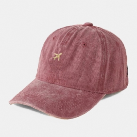 Unisex Distressed Vasket Tegneseriefly Broderimønster All-match Solseil Baseballcaps