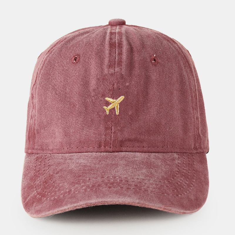 Unisex Distressed Vasket Tegneseriefly Broderimønster All-match Solseil Baseballcaps