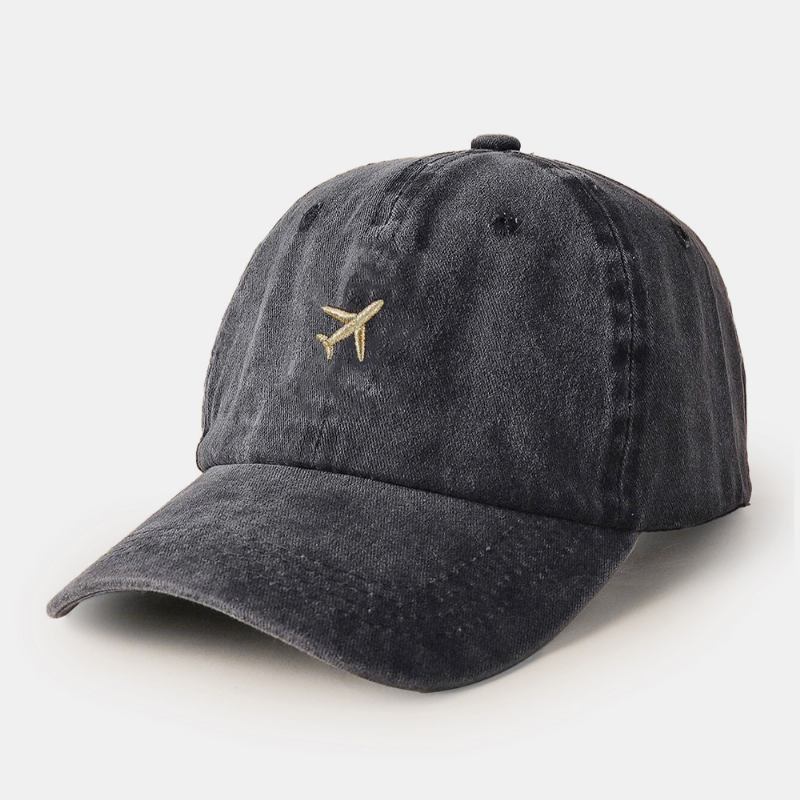 Unisex Distressed Vasket Tegneseriefly Broderimønster All-match Solseil Baseballcaps