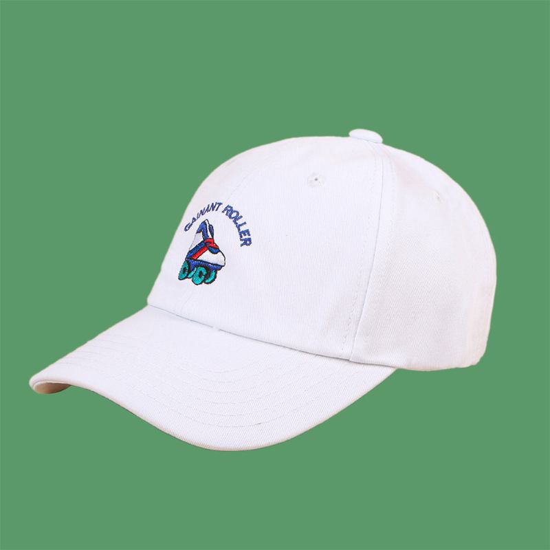 Unisex Enkle Uformelle Bokstaver Tegneserie Skate Sko Broderi All-match Solbeskyttelse Baseball Caps Twill Cap