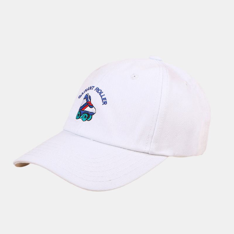 Unisex Enkle Uformelle Bokstaver Tegneserie Skate Sko Broderi All-match Solbeskyttelse Baseball Caps Twill Cap