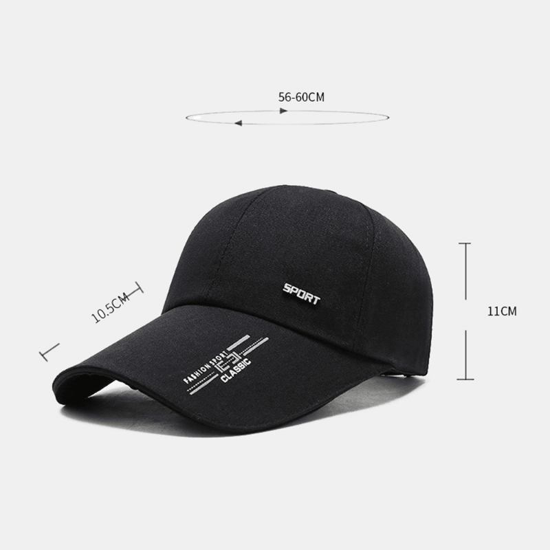 Unisex Fritids Canvas Forleng Rand Veske Brem Baseball Cap Utendørs Sykling Fiske Solskjerm Justerbar Hatt