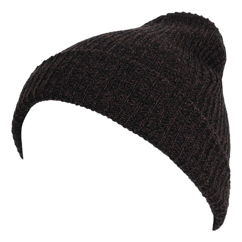 Unisex Herre Kvinner Stripe Strikket Slouch Beanie Lue Ren Farge Elastisk Vinter Varm Cap