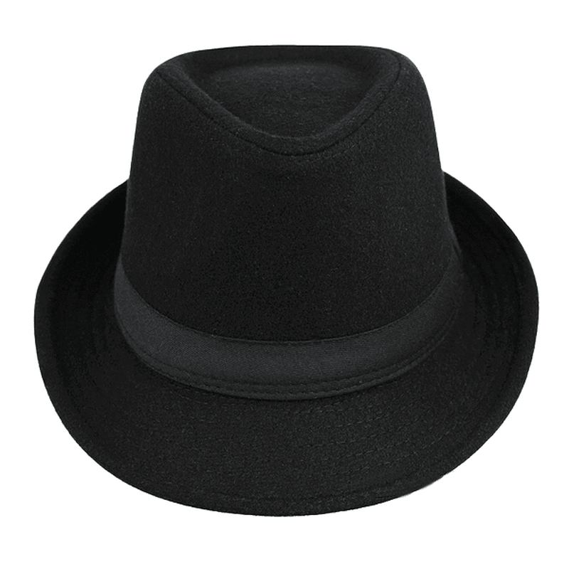 Unisex Jazz Cap Vintage Ullbøtte Trilby Brim Fedora Panama Hat