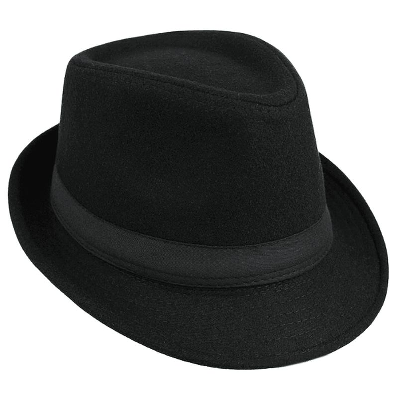 Unisex Jazz Cap Vintage Ullbøtte Trilby Brim Fedora Panama Hat