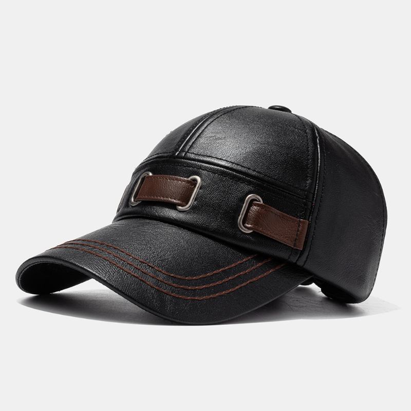 Unisex Lue I Kunstskinn Utendørs Varm Uformell Baseball Cap