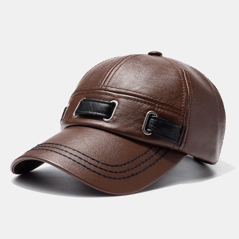 Unisex Lue I Kunstskinn Utendørs Varm Uformell Baseball Cap