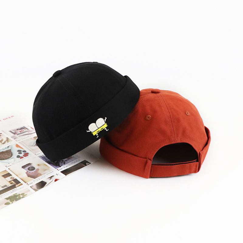 Unisex Melonhatt Sommer Tynn Seksjon Hip Hop Utleier Lue Retro Fritidsgate Uten Brimless Hatter