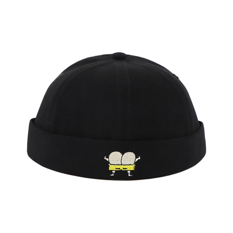 Unisex Melonhatt Sommer Tynn Seksjon Hip Hop Utleier Lue Retro Fritidsgate Uten Brimless Hatter