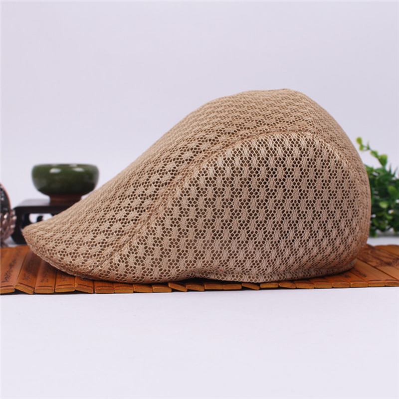 Unisex Mesh Beret Hats Pustende Solid Outdoor Sports Cabbie Golf Gentleman Visir Cap