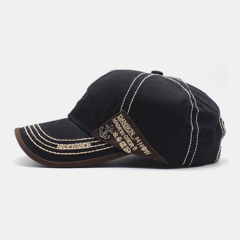 Unisex Metallbåt Anker Baseballhatter Brevbroderi Utendørs Solkrem Ivy Cap Stretch Fit Cap