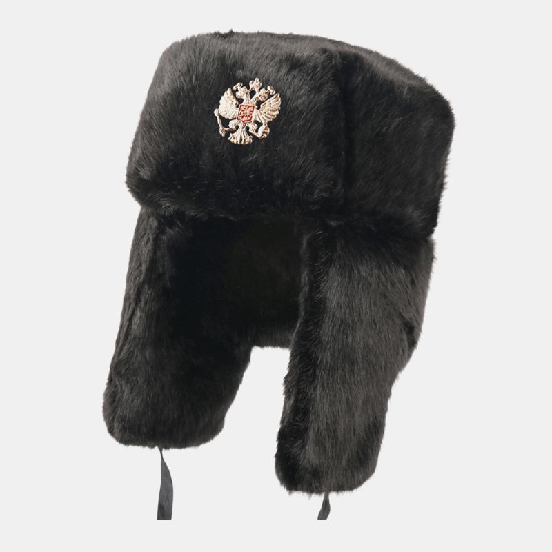 Unisex Pluss Fløyels Sovjetisk Merke Varm Vindtett Øreklaffer Beskyttelse Utendørs Trapper Hat Ushanka Hat