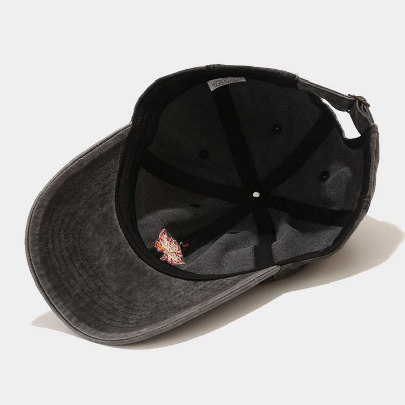 Unisex Retro Buet Rand Lønnebladmønster Broderi Baseballcaps Fritidsreise Justerbar Pustende Solskjermhatt