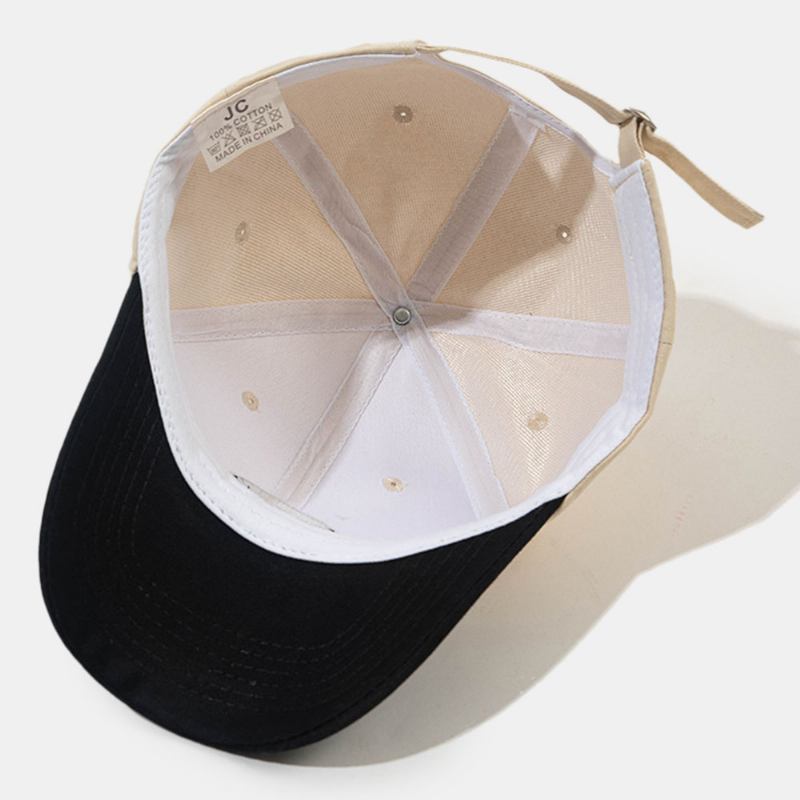 Unisex Sydd Lappbokstavbroderi Baseballcaps Uformell Wild Dome Justerbar Fargematchende Topphette