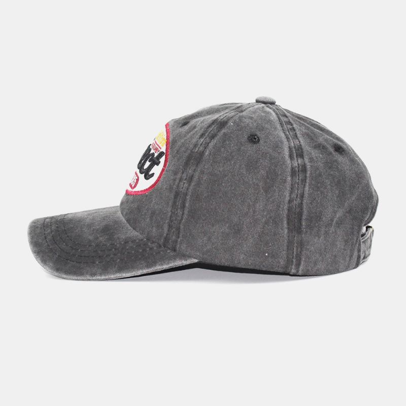 Unisex Tredimensjonal Brevbroderilapp Twill-hette Retro Uformell Wild Justerbar Baseballcaps Med Solkrem