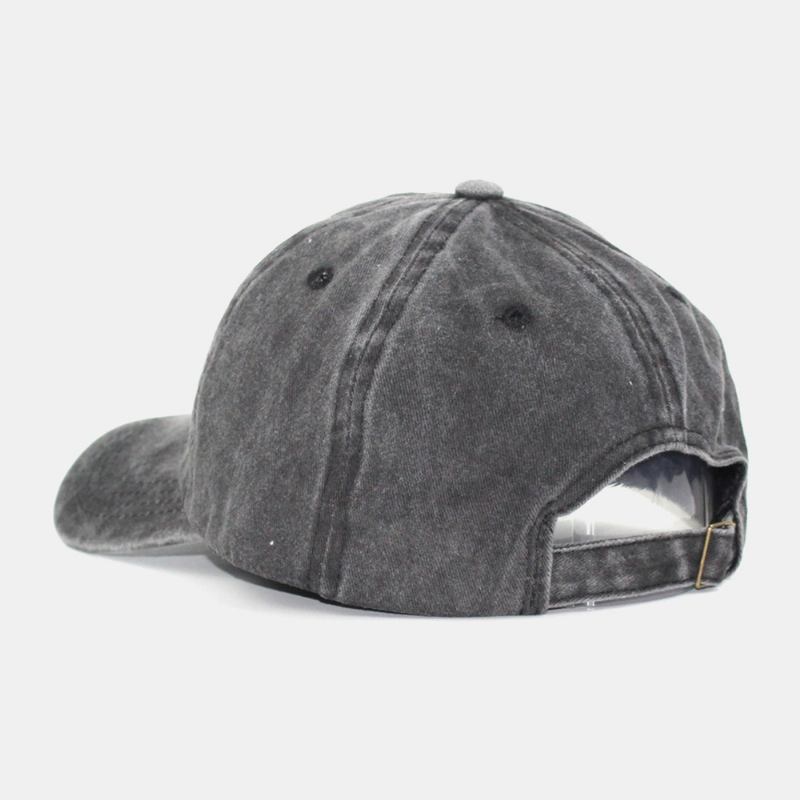 Unisex Tredimensjonal Brevbroderilapp Twill-hette Retro Uformell Wild Justerbar Baseballcaps Med Solkrem