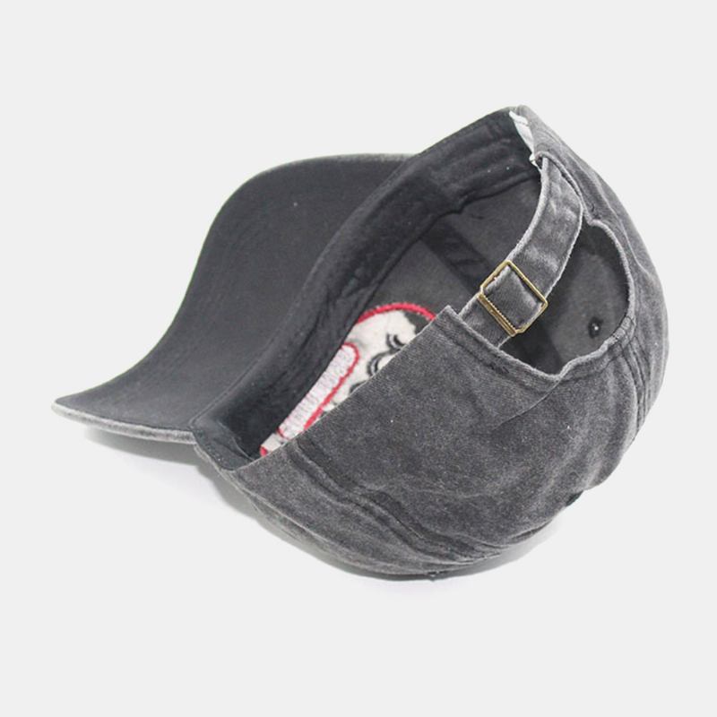 Unisex Tredimensjonal Brevbroderilapp Twill-hette Retro Uformell Wild Justerbar Baseballcaps Med Solkrem