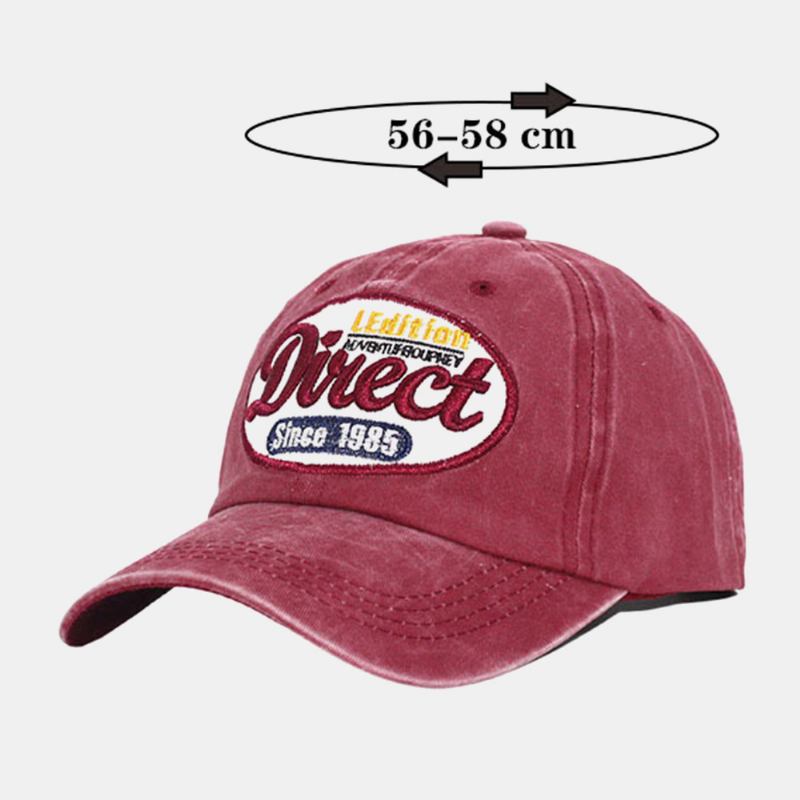 Unisex Tredimensjonal Brevbroderilapp Twill-hette Retro Uformell Wild Justerbar Baseballcaps Med Solkrem