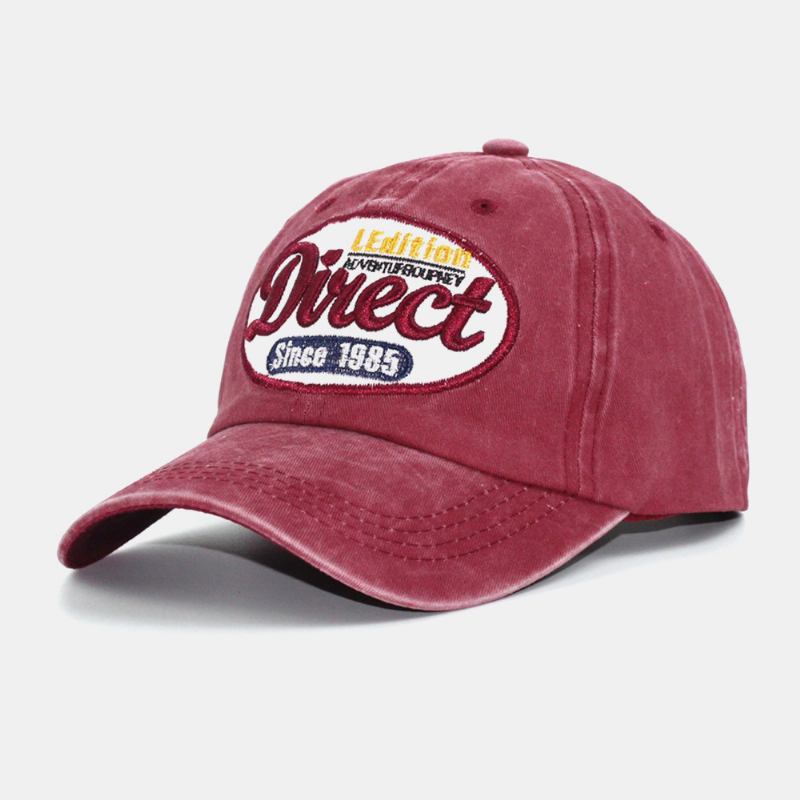 Unisex Tredimensjonal Brevbroderilapp Twill-hette Retro Uformell Wild Justerbar Baseballcaps Med Solkrem