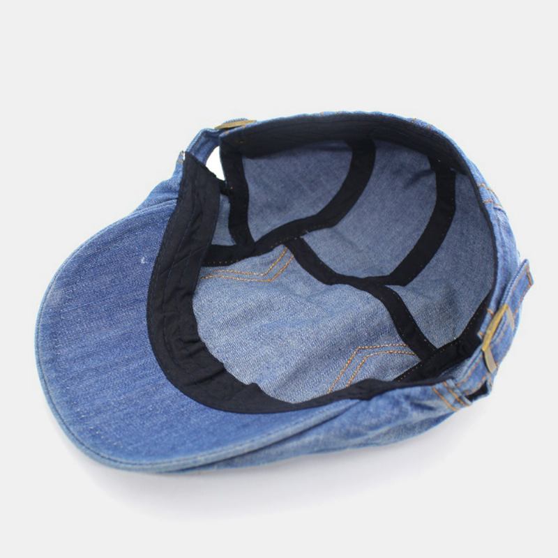 Unisex Vasket Sydd Foroverlue Fahion Travel Outdoor Sunshade Beret Cap Broderi Hat