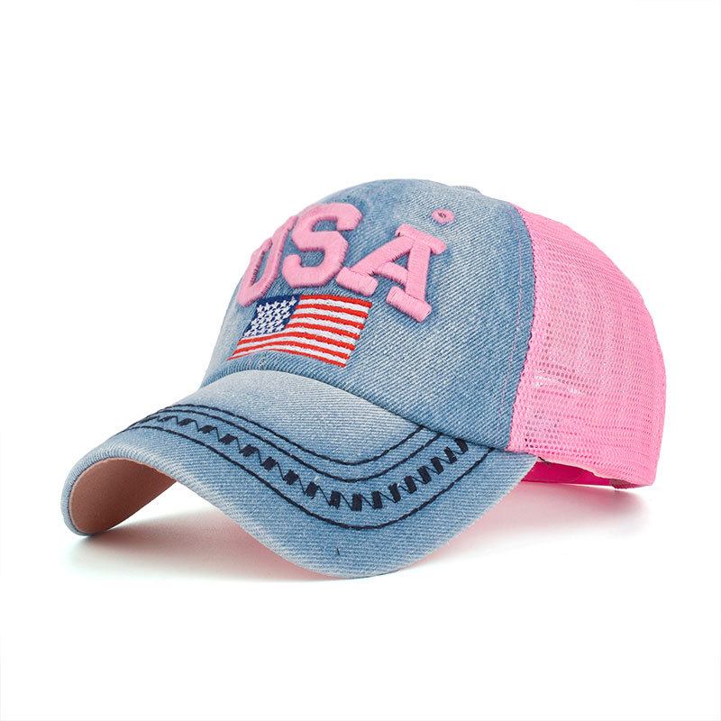 Unisex Vintage Patriotisk Baseballcap Stilig Nødlidende Amerikansk Flagghatt