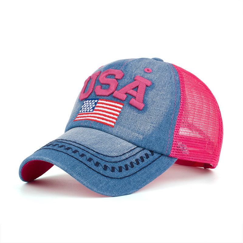 Unisex Vintage Patriotisk Baseballcap Stilig Nødlidende Amerikansk Flagghatt