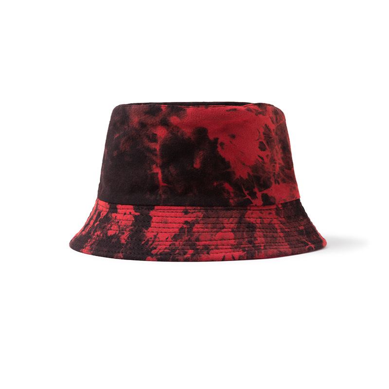 Uregelmessig Tie-dye Potted Hat Herre Fisherman Hat Tosidig Bærbar Hatt