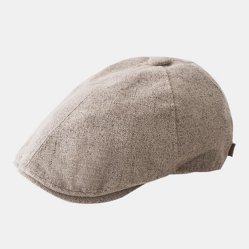 Utendørs Lin Tynne Beret Caps Litterær Forward Hat