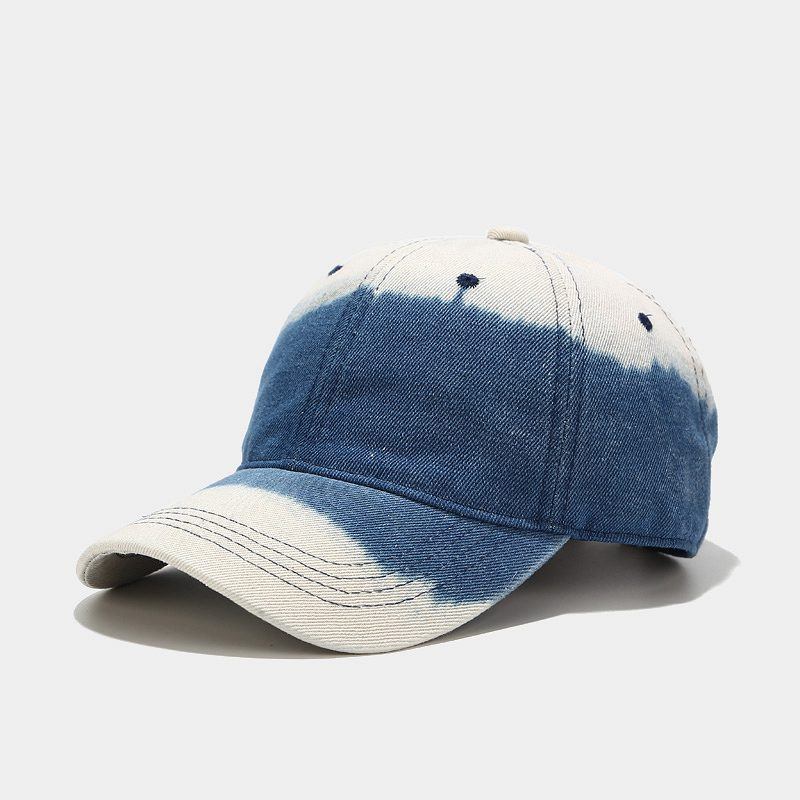 Vasket Denimsøm Baseballcaps For Menn Og Kvinner Utendørs Solbeskyttelse