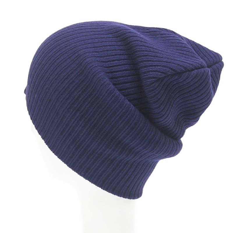 Vinter Fritids Strikket Varm Skullies Beanies Luer Høy Elastisk Herre Dame Lue