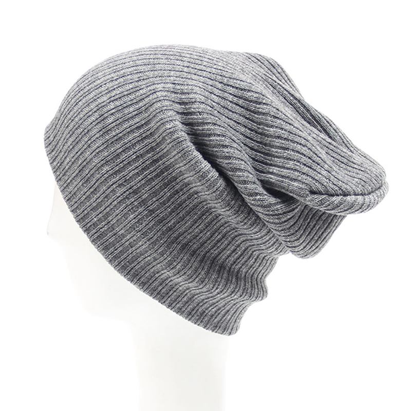 Vinter Fritids Strikket Varm Skullies Beanies Luer Høy Elastisk Herre Dame Lue