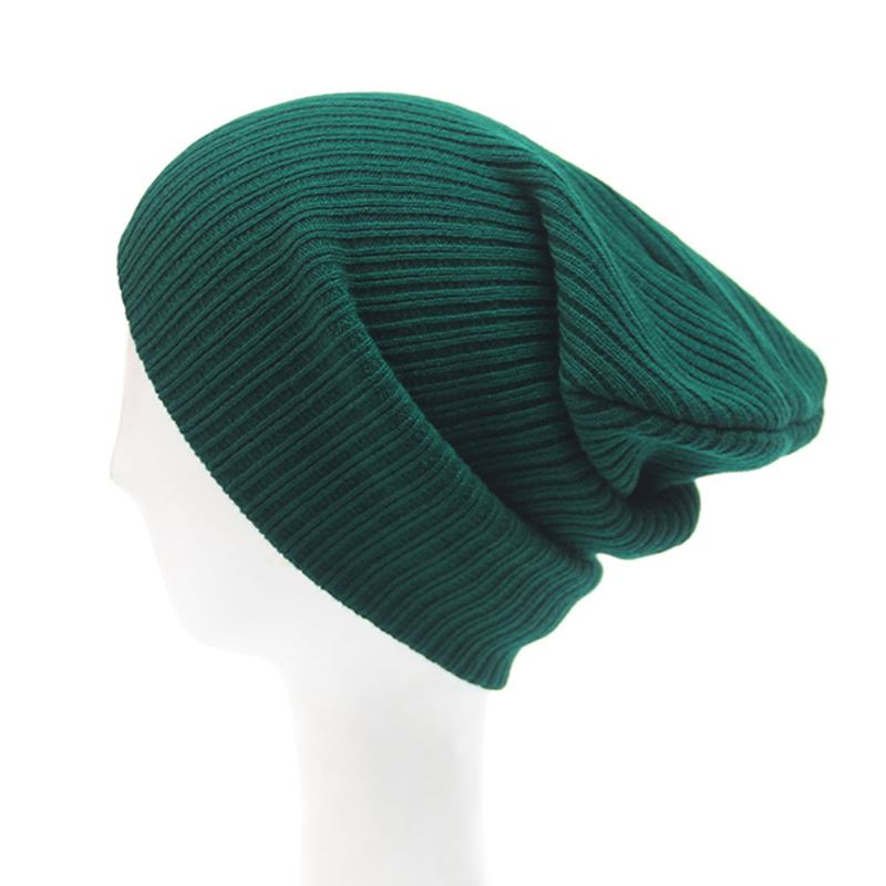 Vinter Fritids Strikket Varm Skullies Beanies Luer Høy Elastisk Herre Dame Lue