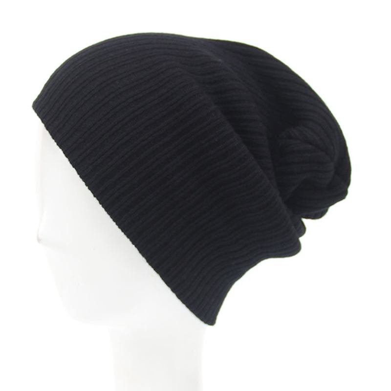 Vinter Fritids Strikket Varm Skullies Beanies Luer Høy Elastisk Herre Dame Lue