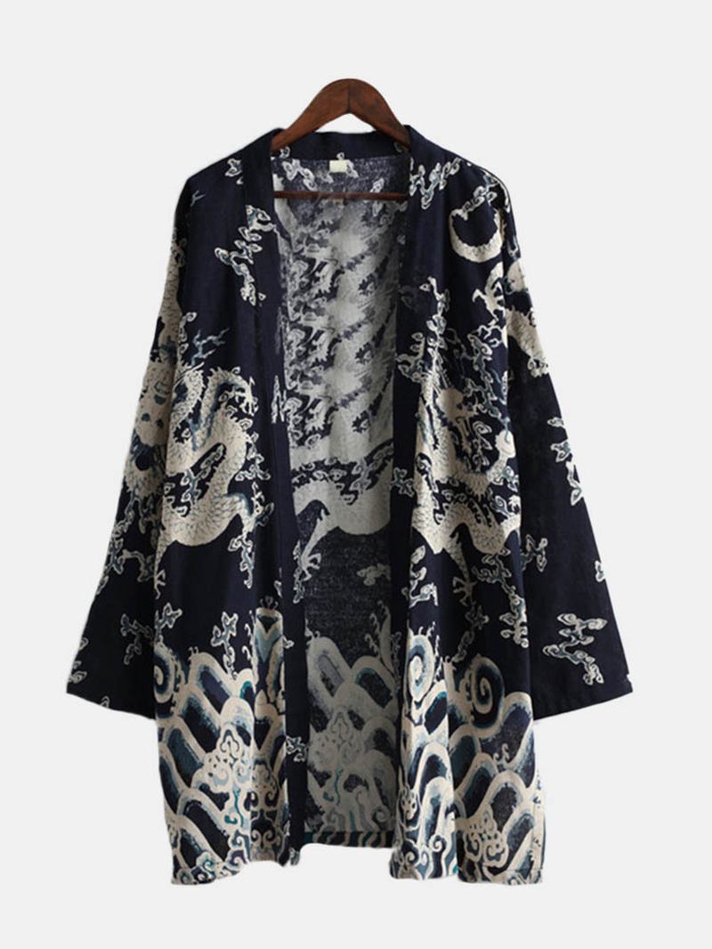 Herre Fritids National Linen Kimono Cardigans