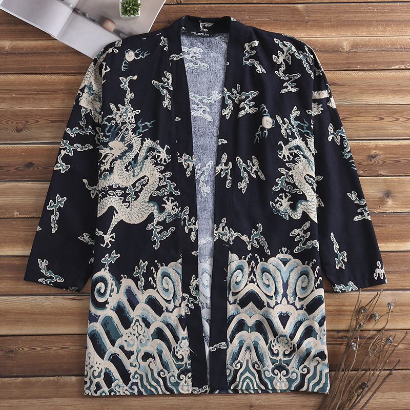 Herre Fritids National Linen Kimono Cardigans