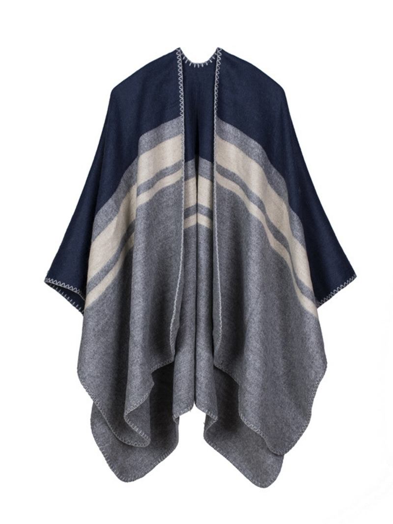 Kvinner Ermeløs Geometrisk Dusk Stripete Reversible Wrap