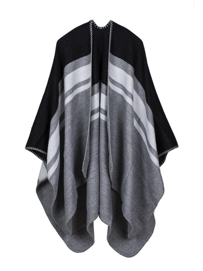 Kvinner Ermeløs Geometrisk Dusk Stripete Reversible Wrap