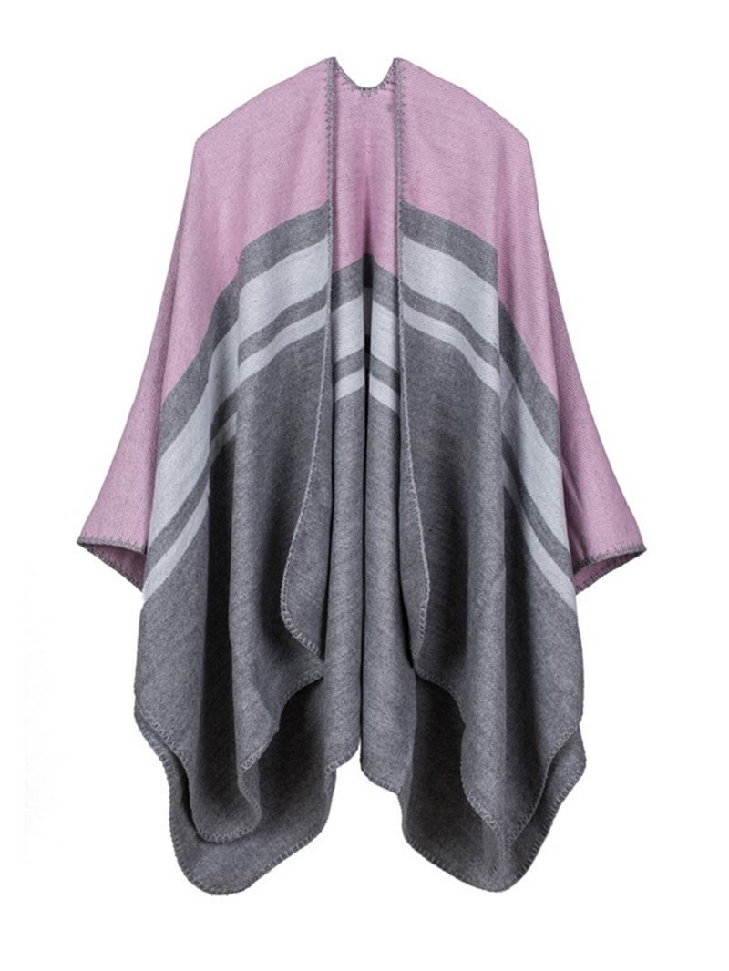 Kvinner Ermeløs Geometrisk Dusk Stripete Reversible Wrap