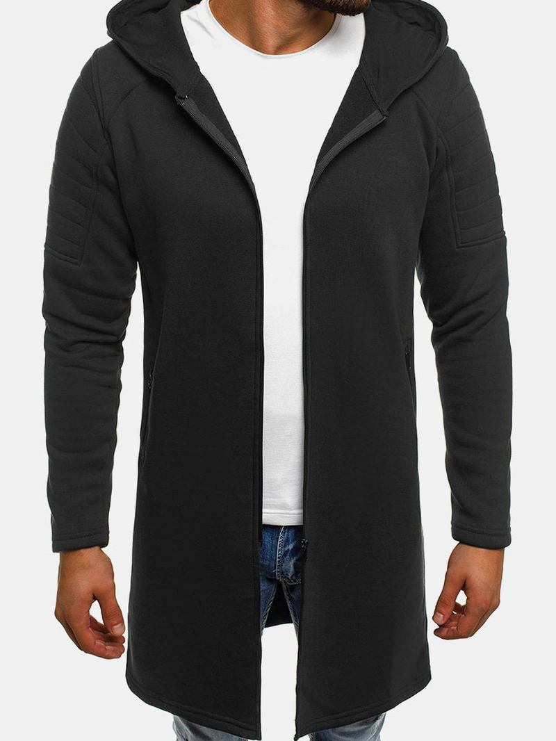 Menns Hette Arm Stripete Bukser Uformell Gentleman Cardigan Windbreaker Kåper