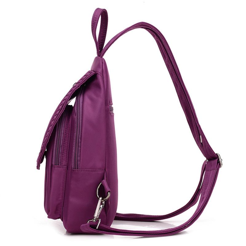 Dame Flettedekorasjon Nylon Vanntett Fritids Brystveske Outdoor Crossbody Veske