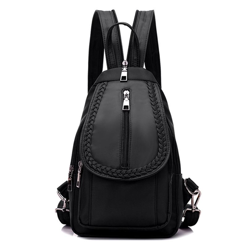 Dame Flettedekorasjon Nylon Vanntett Fritids Brystveske Outdoor Crossbody Veske