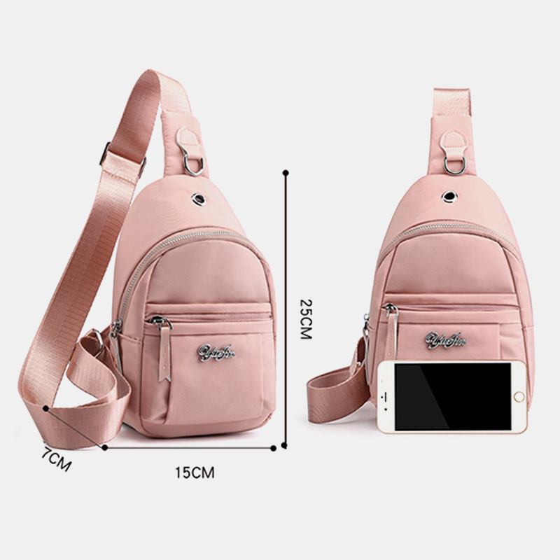 Dame Nylon Vanntett Brystveske Crossbody Veske