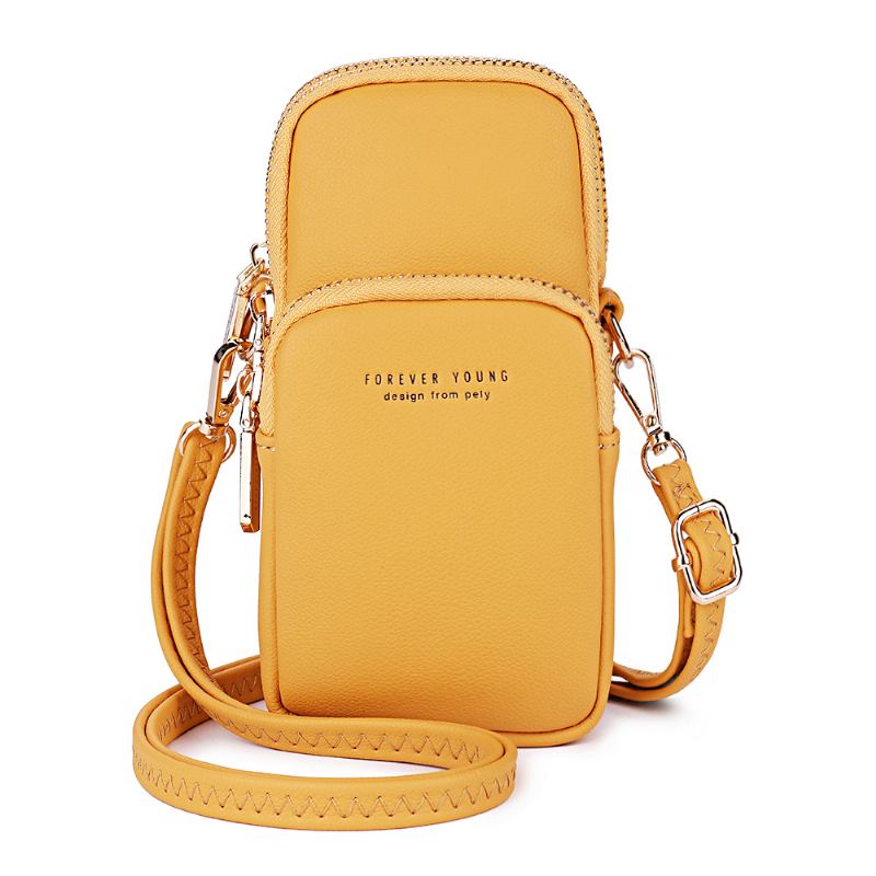 Damemote Solid Telefonveske Fritids Crossbody-veske