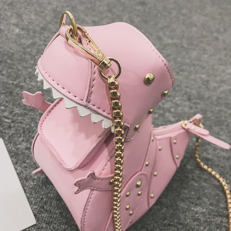 Kjede Dinosaur Shape Søt Crossbody Veske