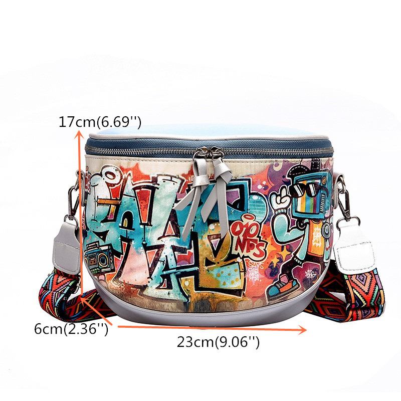 Kvinnemote Multi-bæreveske Hip-hop Crossbody Veske