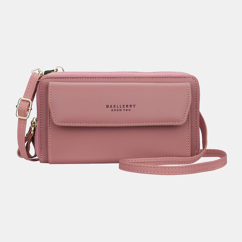 Kvinner 12 Kortspor Stor Kapasitet Telefonveske Crossbody-veske