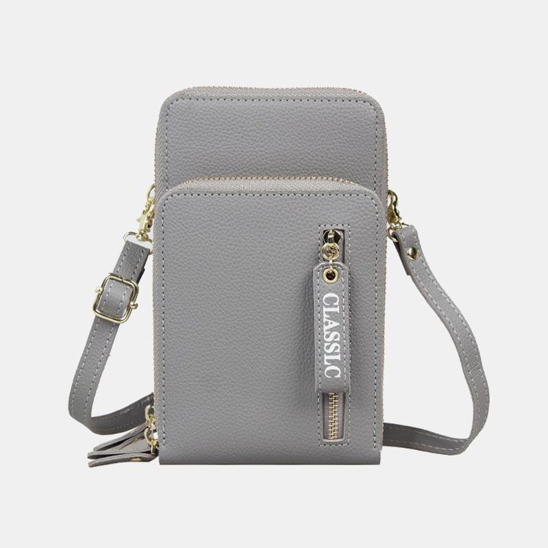 Kvinner 3 Kortspor 6.5 Tommers Solid Telefonveske Crossbody-veske Skulderveske