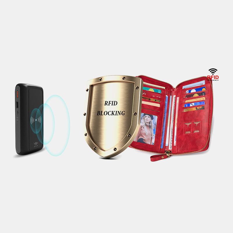 Kvinner Anti-tyveri Multifunksjon Dusk Dekor Crossbody Veske Multi-card Slots Lommebok Clutch Veske Telefonveske