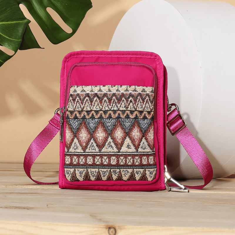 Kvinner Canvas Bohemian Skulder Crossbody Veske