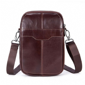 Kvinner Ekte Skinn Fritids Business Vintage Crossbody Bag